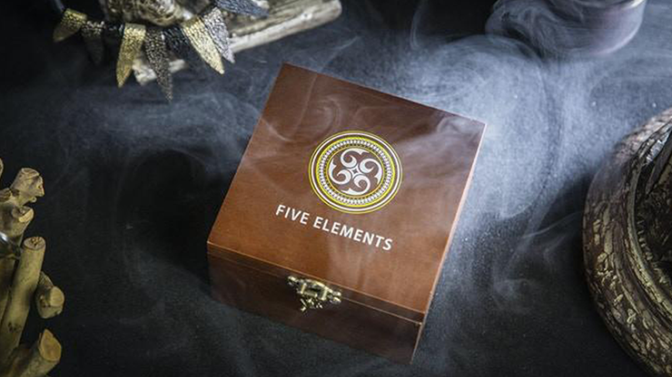 Five Elements Playing Cards Wooden Collection Set with 5 Dice