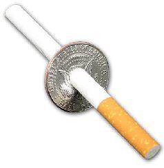 Cigarette Thru Half