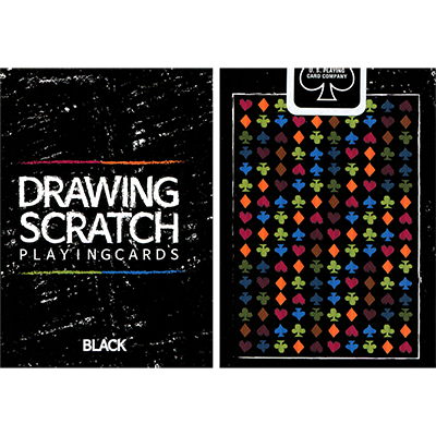 Drawing Scratch Playing Cards - Black