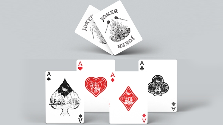 Bonfires Playing Cards (includes Card Magic Course)