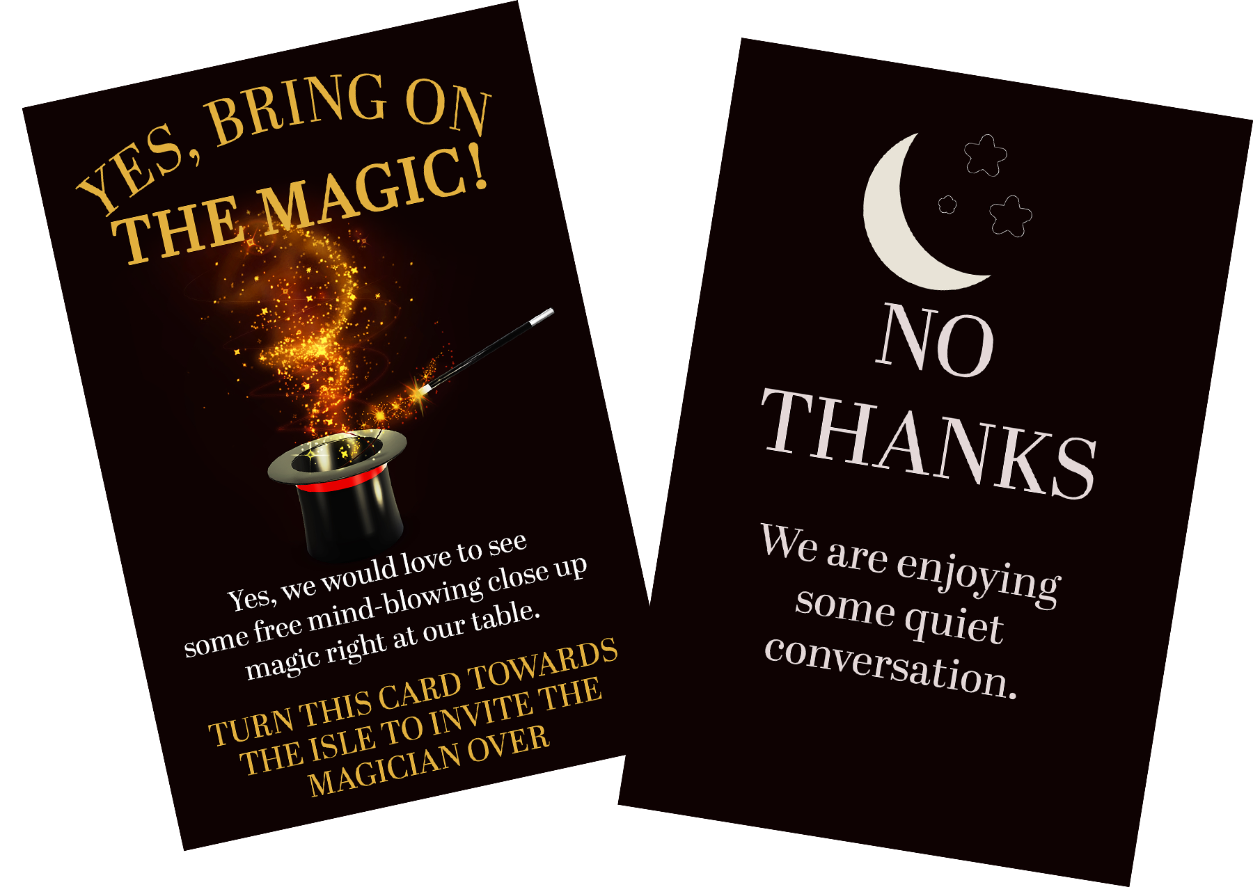 Hopper Helper - Table Tents