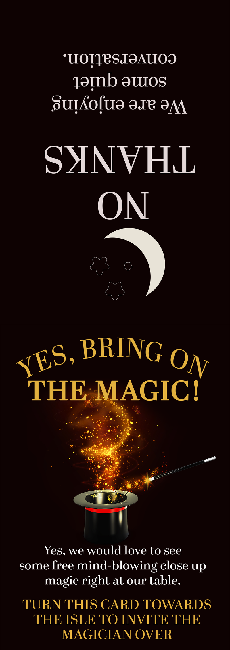 Hopper Helper - Table Tents