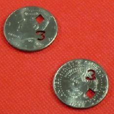 3 of Diamonds - Half Dollar Coin