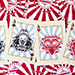 Limited Edition Circus Nostalgic Red Gilded Playing Cards