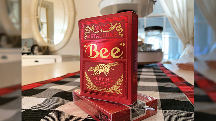 Bee Red MetalLuxe Playing Cards