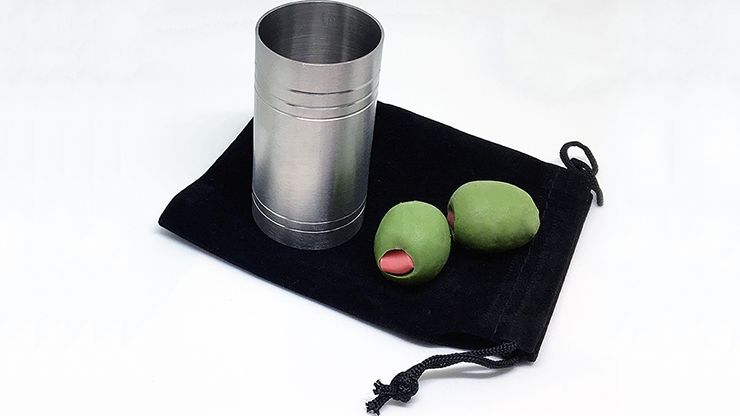 Spirit/Shot Measure "Chop Cup" with Olives