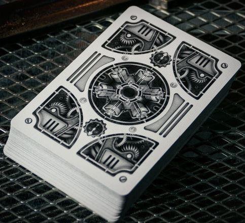 Silver Steam Punk Playing Cards